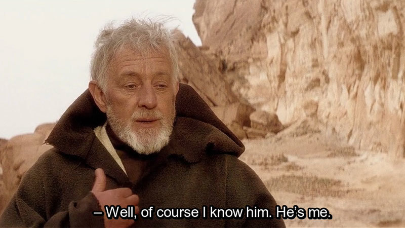Obi-Wan Kenobi "I know him, he's me" meme